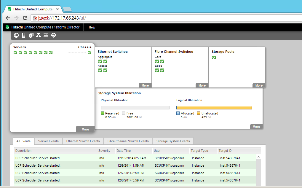 UCP version 3 wireframe of dashboard