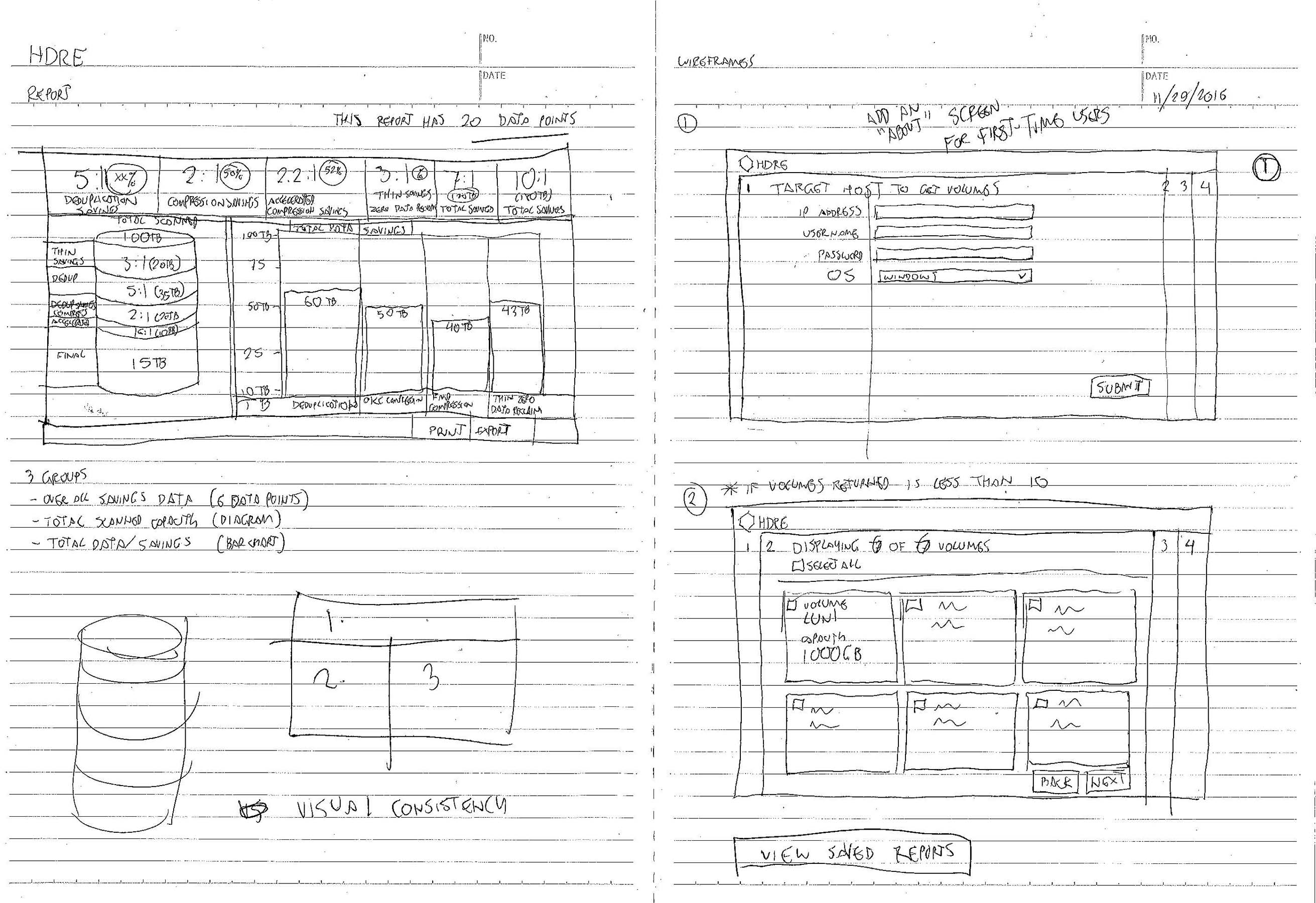 detailed screen and report concepts