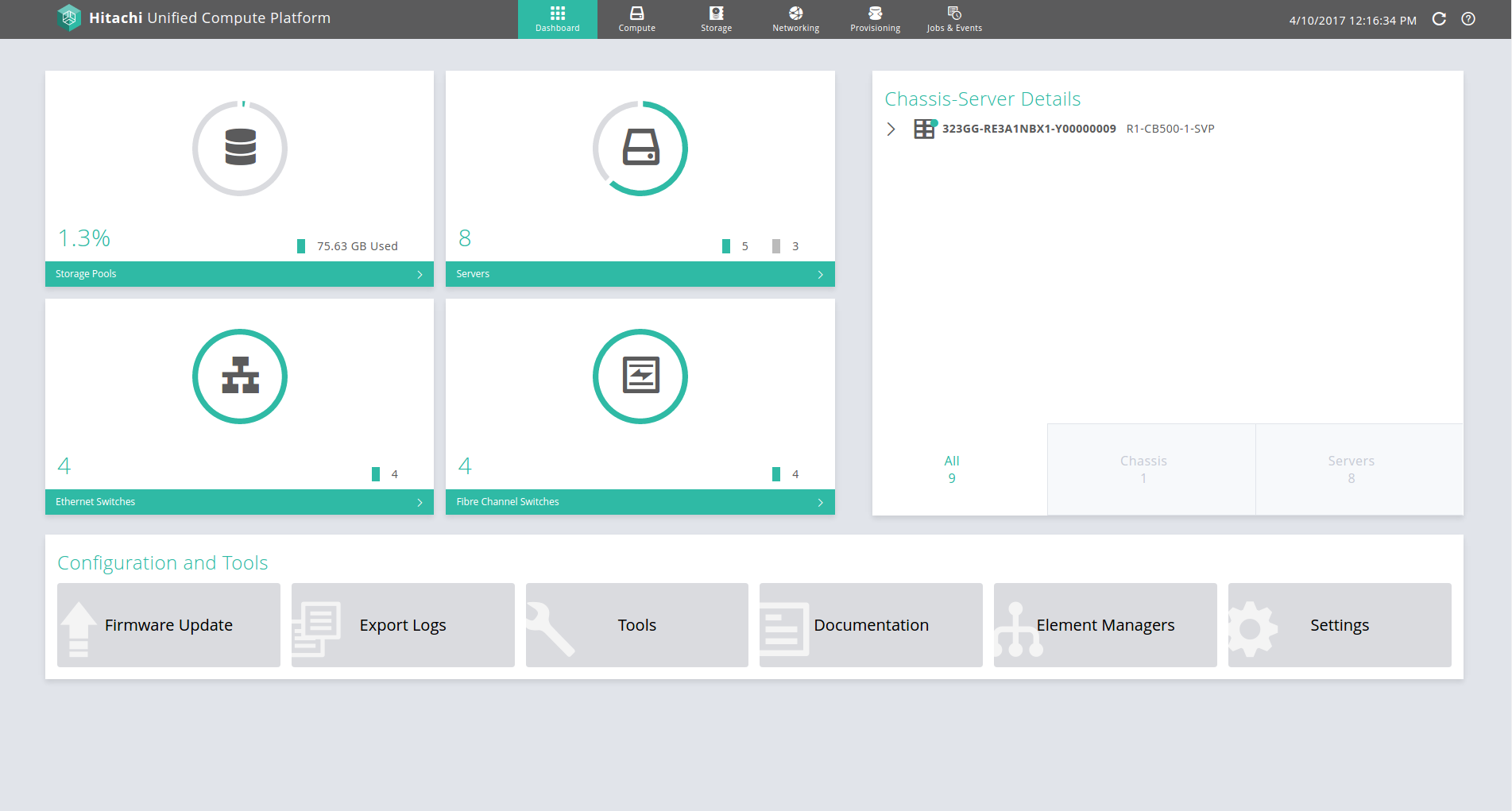 UCPv4 dashboard